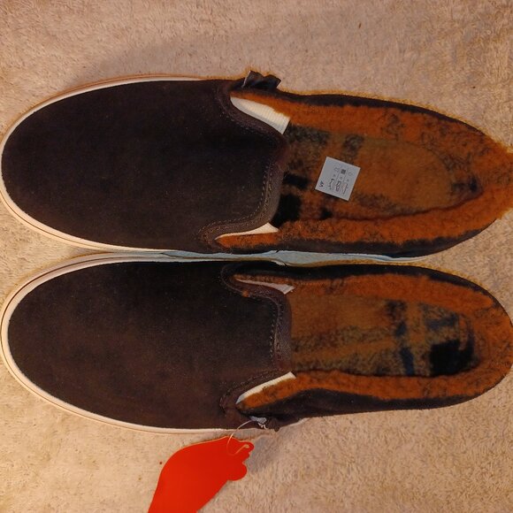 Vans Men's 4/Women's 5.5 Slip On Sherpa Lined Black/Marshmallow VN0A7VCFABI - Picture 10 of 12